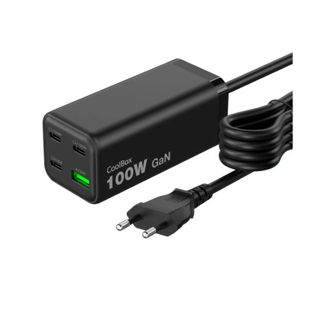 CoolBox ESTACION CARGA USB 100W GAN C+C+C+A SOBREMESA