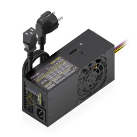 AISENS Fuente Alimentacion TFX 500W con Cable de Alimentacion OEM, Negra