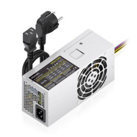 AISENS Fuente Alimentacion TFX 500W con Cable de Alimentacion OEM, Plata