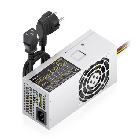 AISENS Fuente Alimentacion TFX 500W con Cable de Alimentacion OEM, Plata