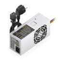 AISENS Fuente Alimentacion TFX 500W con Cable de Alimentacion OEM, Plata