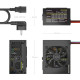 AISENS Fuente Alimentacion SFX 500W con Cable de Alimentacion OEM, Negra