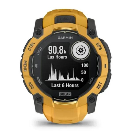 Garmin Instinct 3 3,05 cm (1.2'') 50 mm Digital 176 x 176 Pixeles Pantalla táctil Amarillo, Gris Wifi GPS (satélite)