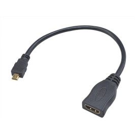 Akasa AK-CBHD09-25BK cable HDMI 0,25 m HDMI tipo D (Micro) HDMI tipo A (Estándar) Negro