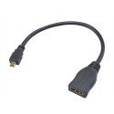 Akasa AK-CBHD09-25BK cable HDMI 0,25 m HDMI tipo D (Micro) HDMI tipo A (Estándar) Negro