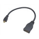 Akasa AK-CBHD09-25BK cable HDMI 0,25 m HDMI tipo D (Micro) HDMI tipo A (Estándar) Negro