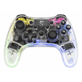 White Shark LEGION Transparente Bluetooth/USB Gamepad Analógico/Digital Android, PC