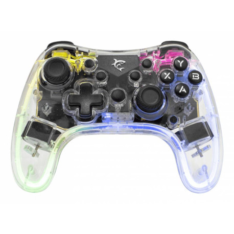 White Shark LEGION Transparente Bluetooth/USB Gamepad Analógico/Digital Android, PC