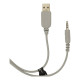 White Shark FIREFLY Auriculares Alámbrico Diadema Juego USB tipo A Blanco