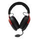 White Shark FOX Auriculares Alámbrico Diadema Juego Negro, Rojo