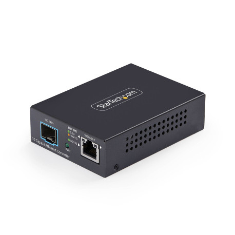 StarTech.com Conversor de Medios de Fibra Óptica Multigigabit 10GbE con SFP+ Abierto