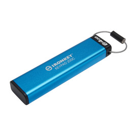 Kingston Technology IronKey Keypad 200 unidad flash USB 64 GB USB Tipo C 3.2 Gen 1 (3.1 Gen 1) Azul