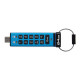 Kingston Technology IronKey Keypad 200 unidad flash USB 64 GB USB Tipo C 3.2 Gen 1 (3.1 Gen 1) Azul