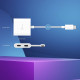 j5create JCA164 0,1 m USB Tipo C Blanco