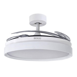 Sogo Ventilador de Techo Con Aspas Retractiles 30W Blanco