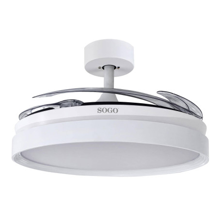 Sogo Ventilador de Techo Con Aspas Retractiles 30W Blanco