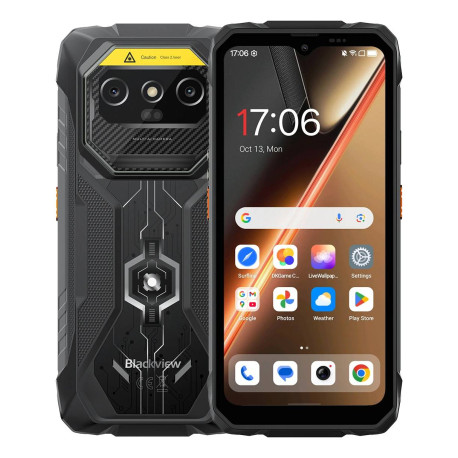 Blackview ROCK 1 Pro 16,7 cm (6.56'') Ranura híbrida Dual SIM Android 16.0 4G USB Tipo C 8 GB 256 GB 15000 mAh Negro