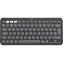 Logitech Pebble Keys 2 K380s teclado Universal RF Wireless + Bluetooth QWERTY Inglés del Reino Unido Grafito