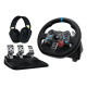Logitech G 991-000539 mando y volante Aluminio, Negro USB Volante + Pedales