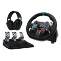 Logitech G 991-000539 mando y volante Aluminio, Negro USB Volante + Pedales