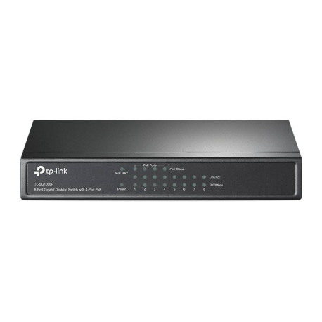 TP-LINK - TP-Link TL-SG1008P switch No administrado Gigabit Ethernet (10/100/1000) Energía sobre Ethernet (PoE) Avellana