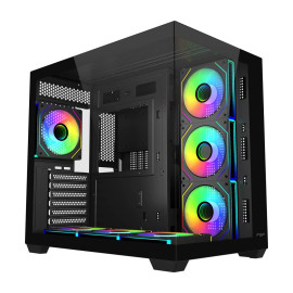 FSP M341-BA Carcasa Midi Tower mITX, mATX, ATX Negro ARGB