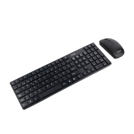 TooQ Teclado + Ratón slim inalámbricos, Negro