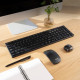 TooQ Teclado + Ratón slim inalámbricos, Negro