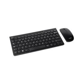 TooQ Teclado compacto + Ratón slim inalámbrico, Negro