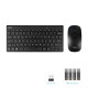 TooQ Teclado compacto + Ratón slim inalámbrico, Negro