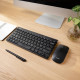 TooQ Teclado compacto + Ratón slim inalámbrico, Negro