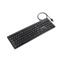 TooQ Teclado silencioso USB, 105 teclas, Negro
