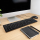 TooQ Teclado silencioso USB, 105 teclas, Negro