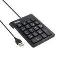 TooQ Teclado numérico USB, 19 teclas, Negro