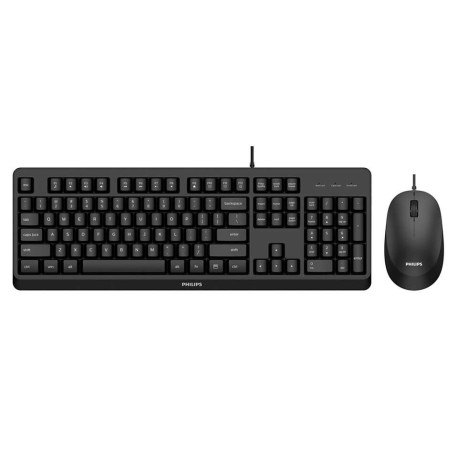 PHILIPS - Philips 2000 series SPT6207BL/16 teclado Ratón incluido USB QWERTY Inglés Negro - SPT6207BL/16