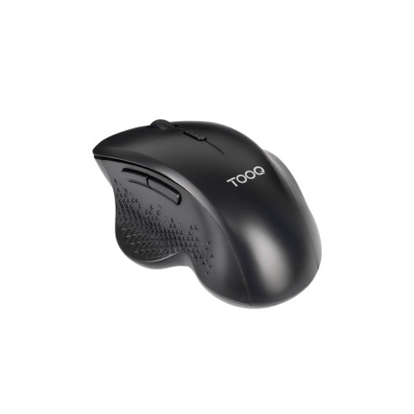 TooQ Ratón Inalámbrico Ergonómico 1600 DPI, 6 botones, Negro