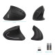 TooQ Ratón Inalámbrico Ergonómico Vertical 3200 DPI, 6 botones, Negro