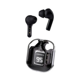 T'NB - Auriculares Track TWS Bluetooth 5.4 con Estuche e Indicador de Carga - Negro - WEBTRACKBK