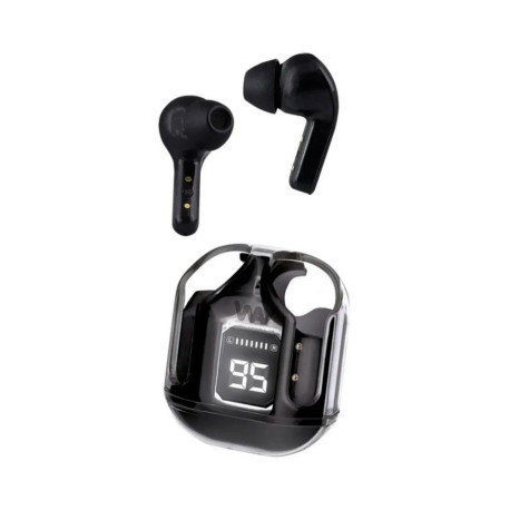 T'NB - Auriculares Track TWS Bluetooth 5.4 con Estuche e Indicador de Carga - Negro - WEBTRACKBK