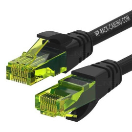 WP WPC-PAT-6AU002BL cable de red Negro, Verde 0,2 m Cat6a U/UTP (UTP)