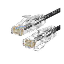 WP WPC-PAT-6AU005BL-S cable de red Negro 0,5 m Cat6a U/UTP (UTP)