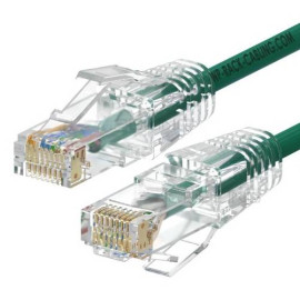 WP WPC-PAT-6AU005G-S cable de red Verde, Transparente 0,5 m Cat6a U/UTP (UTP)