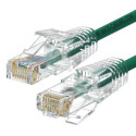 WP WPC-PAT-6AU005G-S cable de red Verde, Transparente 0,5 m Cat6a U/UTP (UTP)