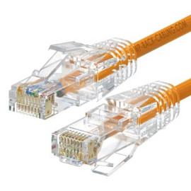 WP WPC-PAT-6AU005O-S cable de red Naranja, Transparente 0,5 m Cat6a U/UTP (UTP)