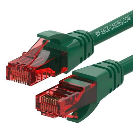 WP WPC-PAT-6U002G cable de red Negro, Verde 0,2 m Cat6 U/UTP (UTP)