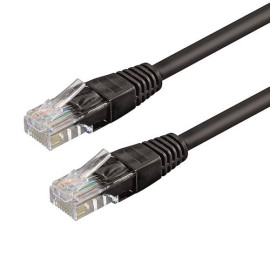 WP WPC-PAT-6U010BL cable de red Negro 1 m Cat6 U/UTP (UTP)