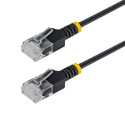 StarTech.com Cable Ethernet CAT6a Ultra Delgado de 4m Negro
