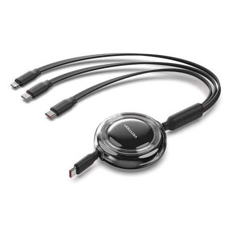 Vention TRKBBE cable USB USB 2.0 1,1 m USB C USB C/Lightning 100 W Negro