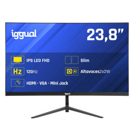 iggual Monitor 24'' 1ms FHD 120Hz VGA HDMI DP MM