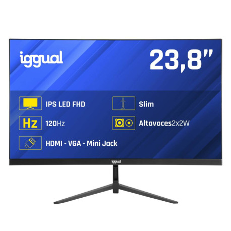 iggual Monitor 24'' 1ms FHD 120Hz VGA HDMI DP MM